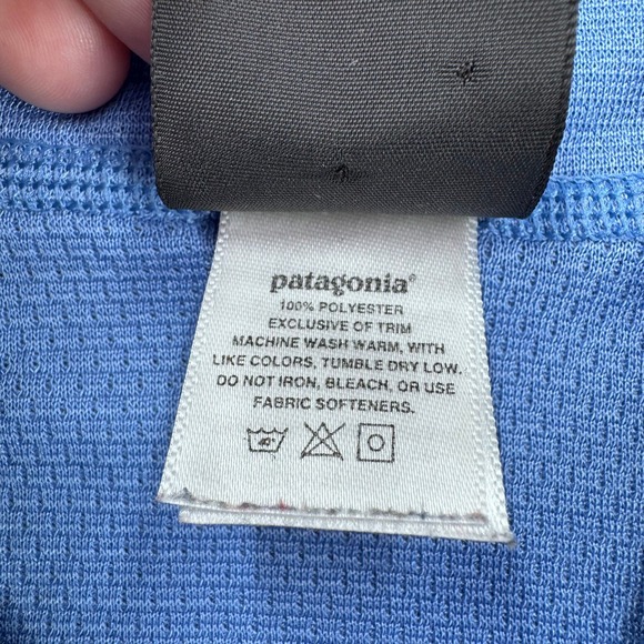 Vintage Patagonia Capilene 1/4 Zip Pullover Womens L Blue Base Layer Made In USA - Picture 4 of 16
